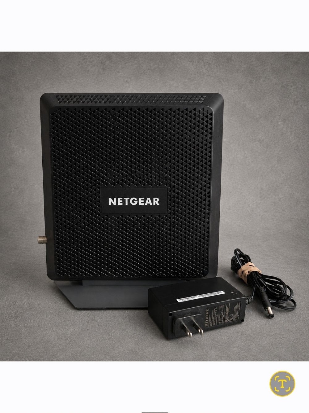NETGEAR Black Cable Modem/Router with Power Adapter